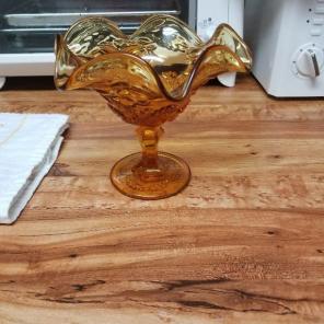 Vintage amber glass