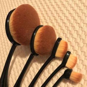 5pc Oval Toothbrush Makeup Brushes Set B