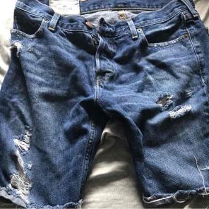 Hollister dark washed jean shorts men