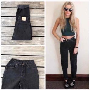 Vintage Faded Black Mom Jeans