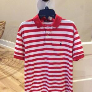 Polo Ralph Lauren Mens Small Striped Red