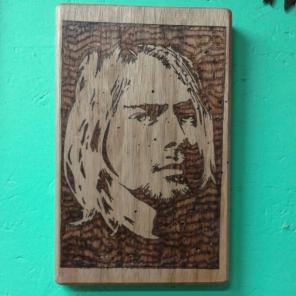 Kurt Cobain Woodburning