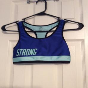 Blue Strong Sports Bra