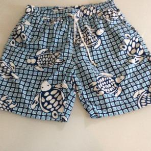 Peter Millar Mens Swim Trunks Blue Large