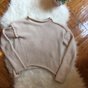Zara Beige Cropped Sweater