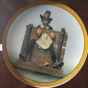 Norman Rockwell Collection plate COA