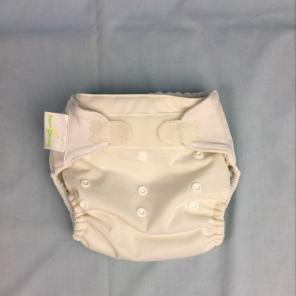 White Bum Genius Velcro Cloth Diaper