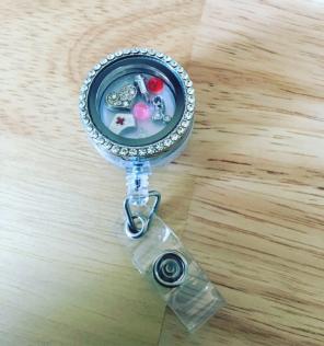 Nurse Floating Charm Locket Id Badge