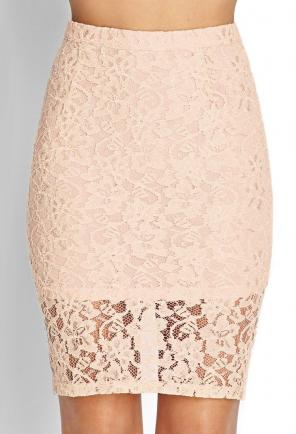 Forever 21 Floral Lace Pencil Skirt