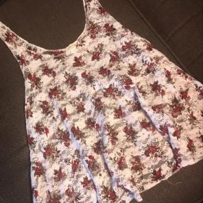 Red And Green Floral Lace Shirt