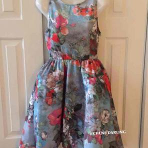 'FS' NEW FLORAL CRINOLINE HI LOW DRESS
