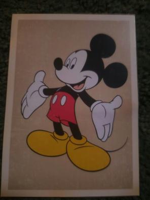 Mickey mouse vintage postcard