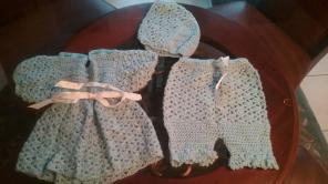 Hand made 3 pc. Dress, Hat & Pant Set
