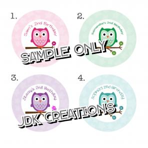 Owl Birthday Tags