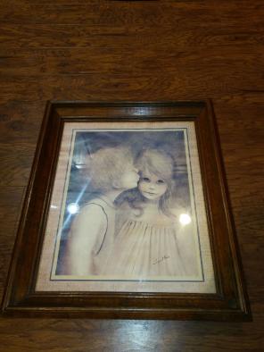 Vintage Margaret Kane "a little kiss"
