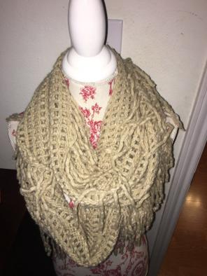 2 scarfs cream and white!!