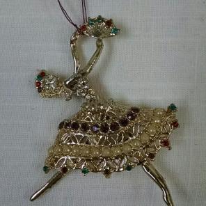 Jeweled Dancer Ballerina Pin Brooch
