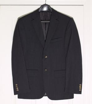 Men's Charcoal Suit With Gold Buttons