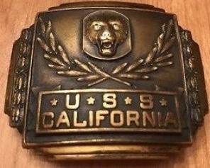 U.S.S California Buckle 1927