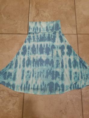 Blue Tie Dye XS Lularoe Azure Skirt