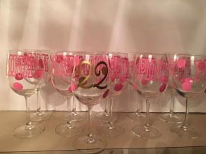 Bundle Of 6 Custom Wine Glasses