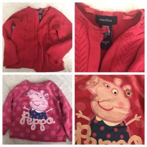 Nautica 2T Cardigan & Peppa pig Sweater