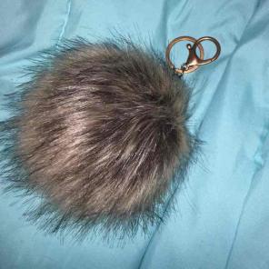 Large keychain fluff ball