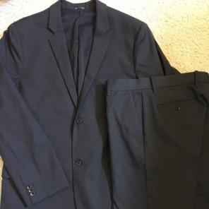 Men's Charcoal Gray Gap Suit 46R, 33x32
