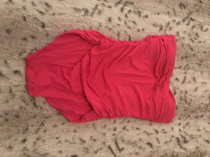 Carmen Marc Valvo pink one piece, NWT, 8