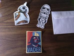 Starwars stickers 3 pcs