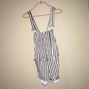 Stripped Short Overalls