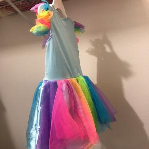 Rainbow Dash Dress Size 4-5