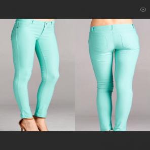 Mint Skinny Jeans
