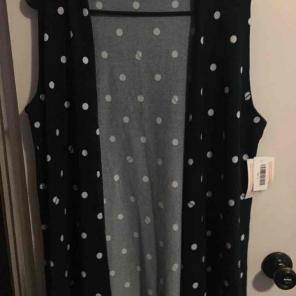 Dark teal polka dot joy large