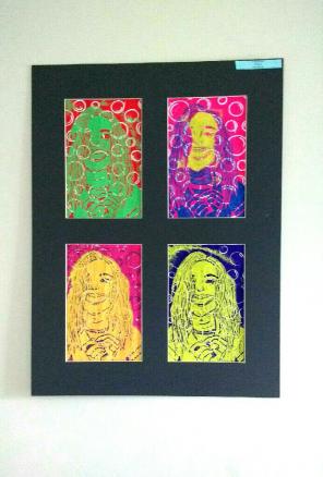 Printmaking Women Laughing
