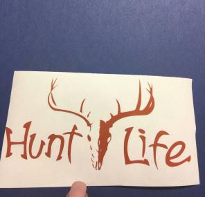 Hunt life decal