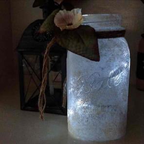 Rustic vintage mason jar lantern