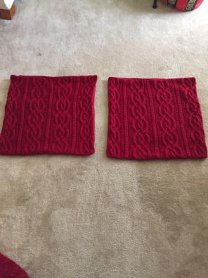 NWOT Cuddl Duds Red Sweater Pillow Cover