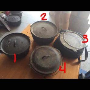 Steel cooking pots (Dutch Ovens)