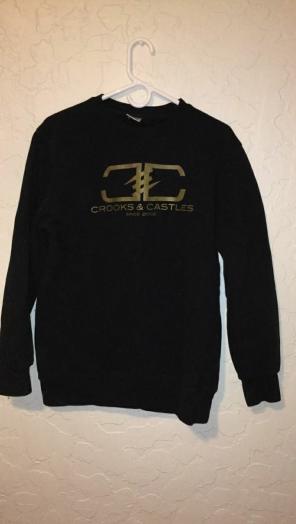 Crooks & Castle, Black and Gold Crewneck
