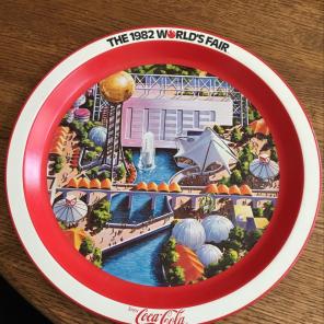 1982 World's Fair Metal Serving Tray