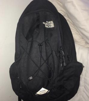 Black And Gray North Face Backpack