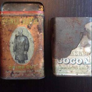Vintage late 1800's Tin Advertising Cans