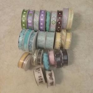 26 small rolls of ribbon