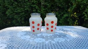 Fire King polkadot salt & pepper shakers