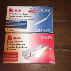 ACCO Prong Fasteners And Bases