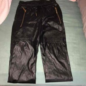 Black leather pants
