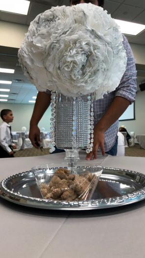 Silver And White Wedding Centerpieces