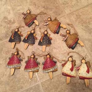 Set of 11 Christmas tree ornaments