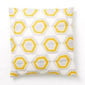 Handblocked Geo Sham Euro 26 X 26 Pillow